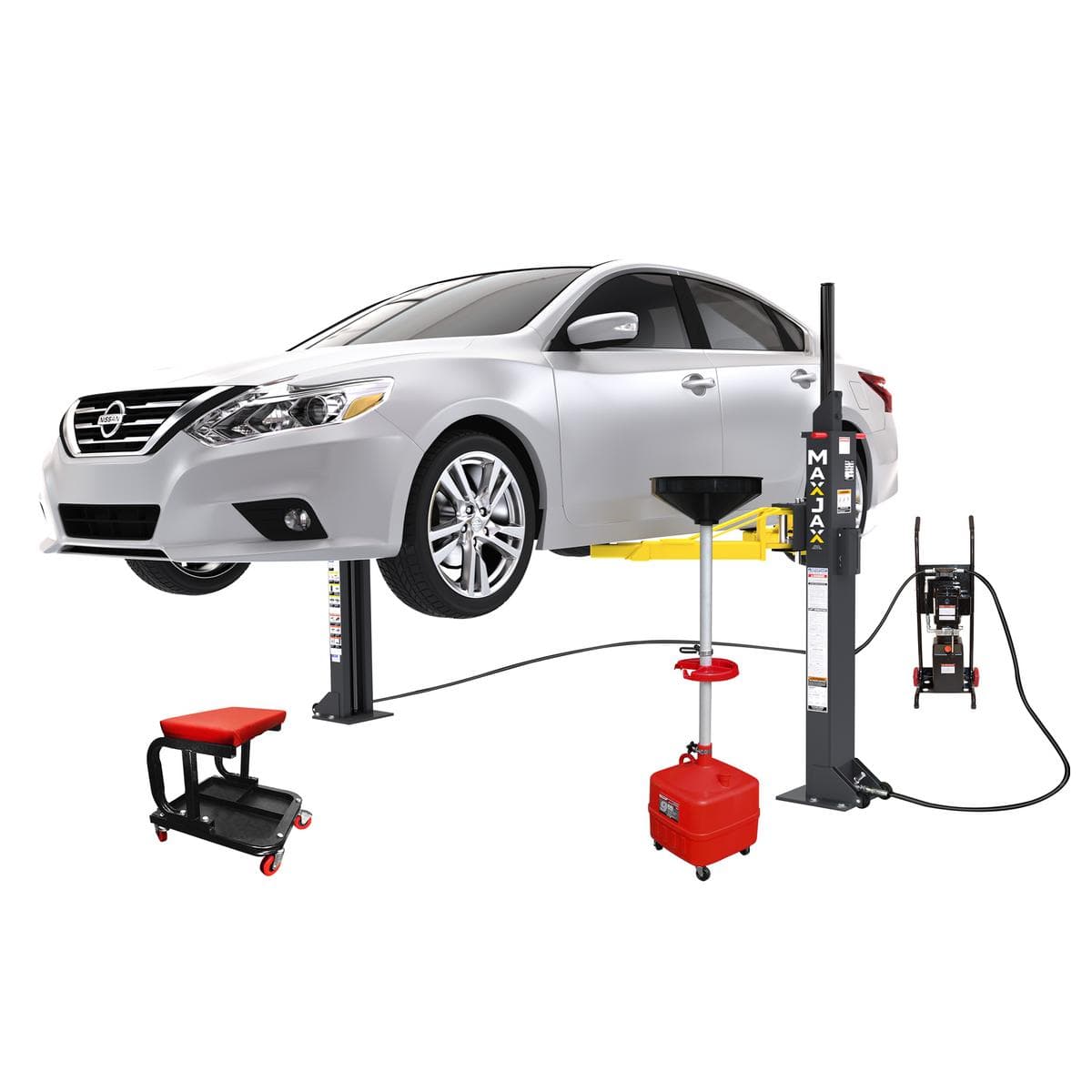 M7K 110V Portable Two-Post Garage Lift Deluxe Package