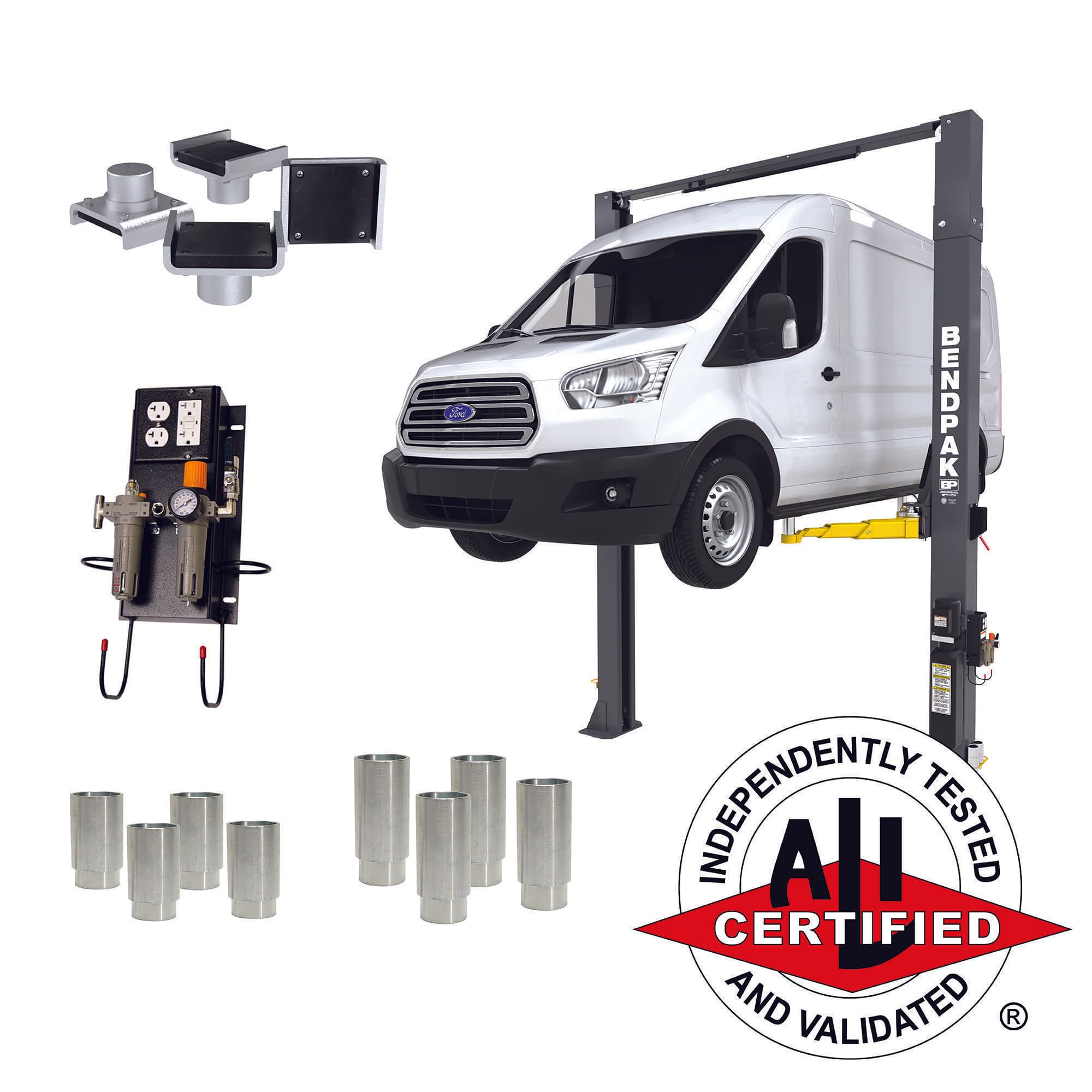 BendPak 10AP-168 Pro Series Two Post Car Lift - 10,000-Lb Capacity - 168" Extended Height