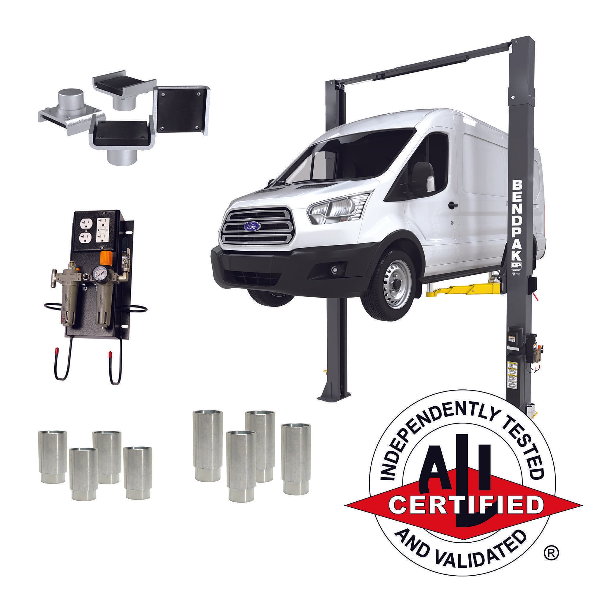 BendPak 10APX-181 Pro Series Two Post Car Lift - 10,000-Lb Capacity - 181" Extended Height