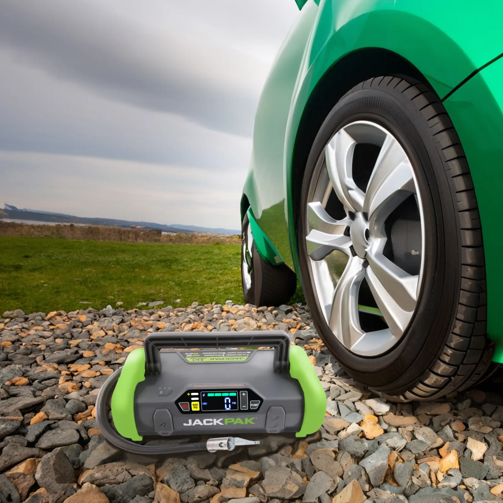 JackPak ULTRA2500A portable power pack ready for roadside emergencies and garage use